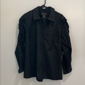 INC black button down top
